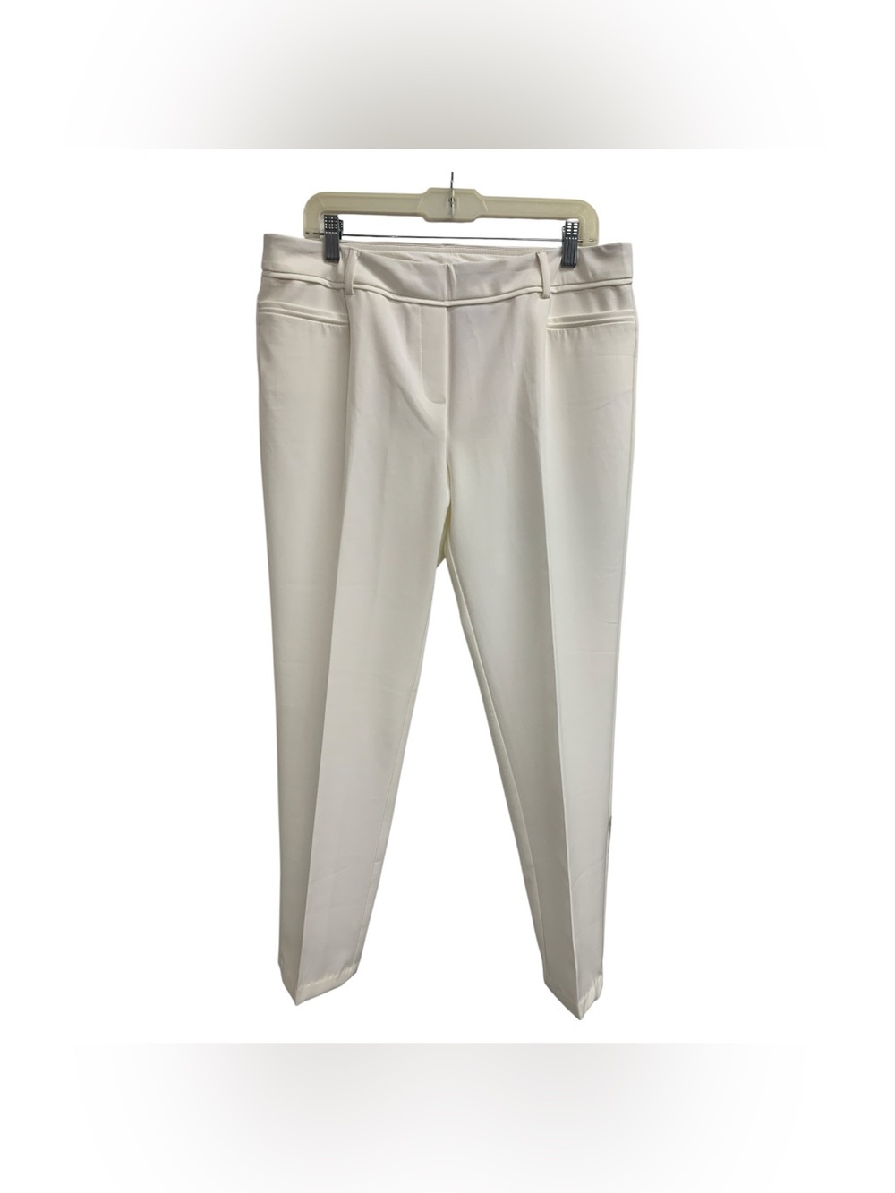 Sharagano Cream Tailored Ponte Ankle Pants Size L